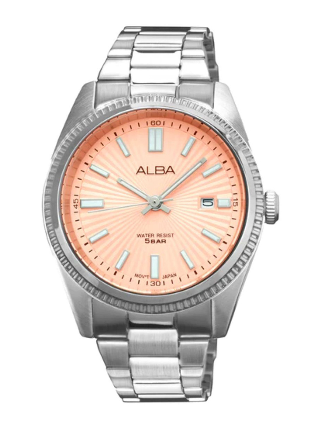 Alba by seiko Women Pale Peach Patterned Dial-AH7CL5X1