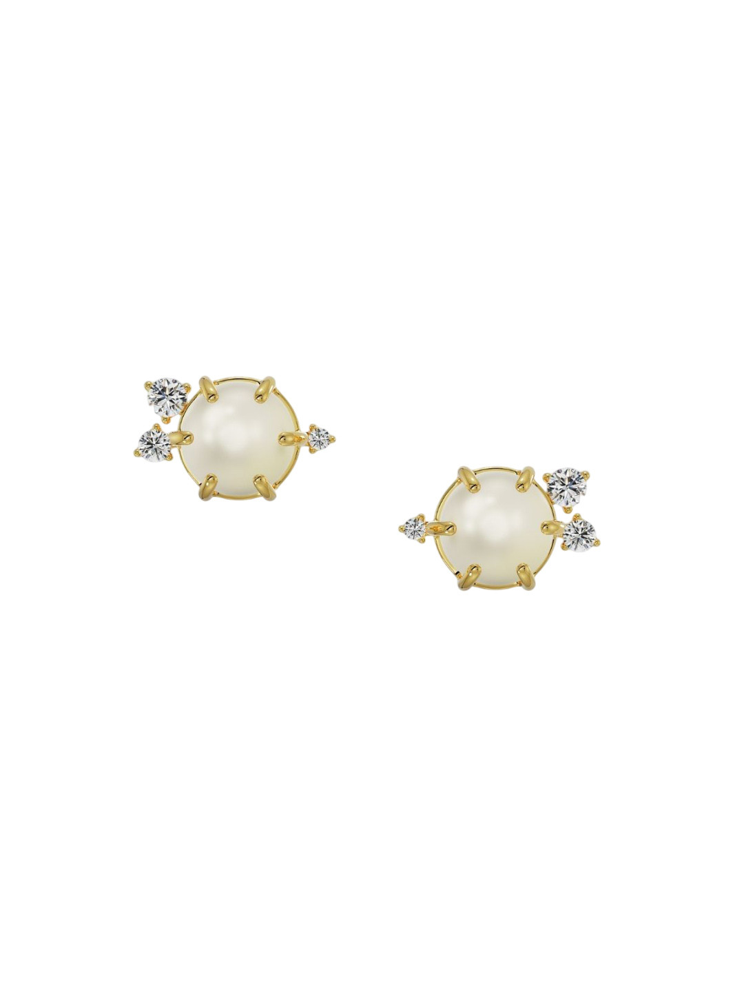 Emori Pearly Lab Diamond Earring in 18KT Gold