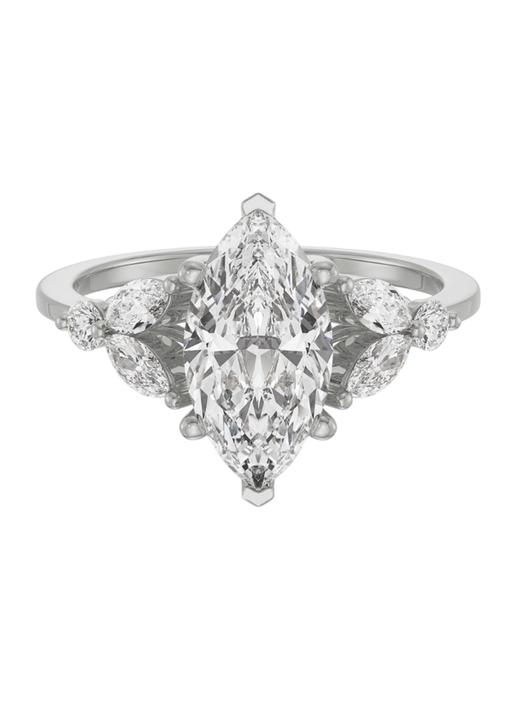 Emori Majestic Marquise Lab Diamond Ring in 18KT Gold