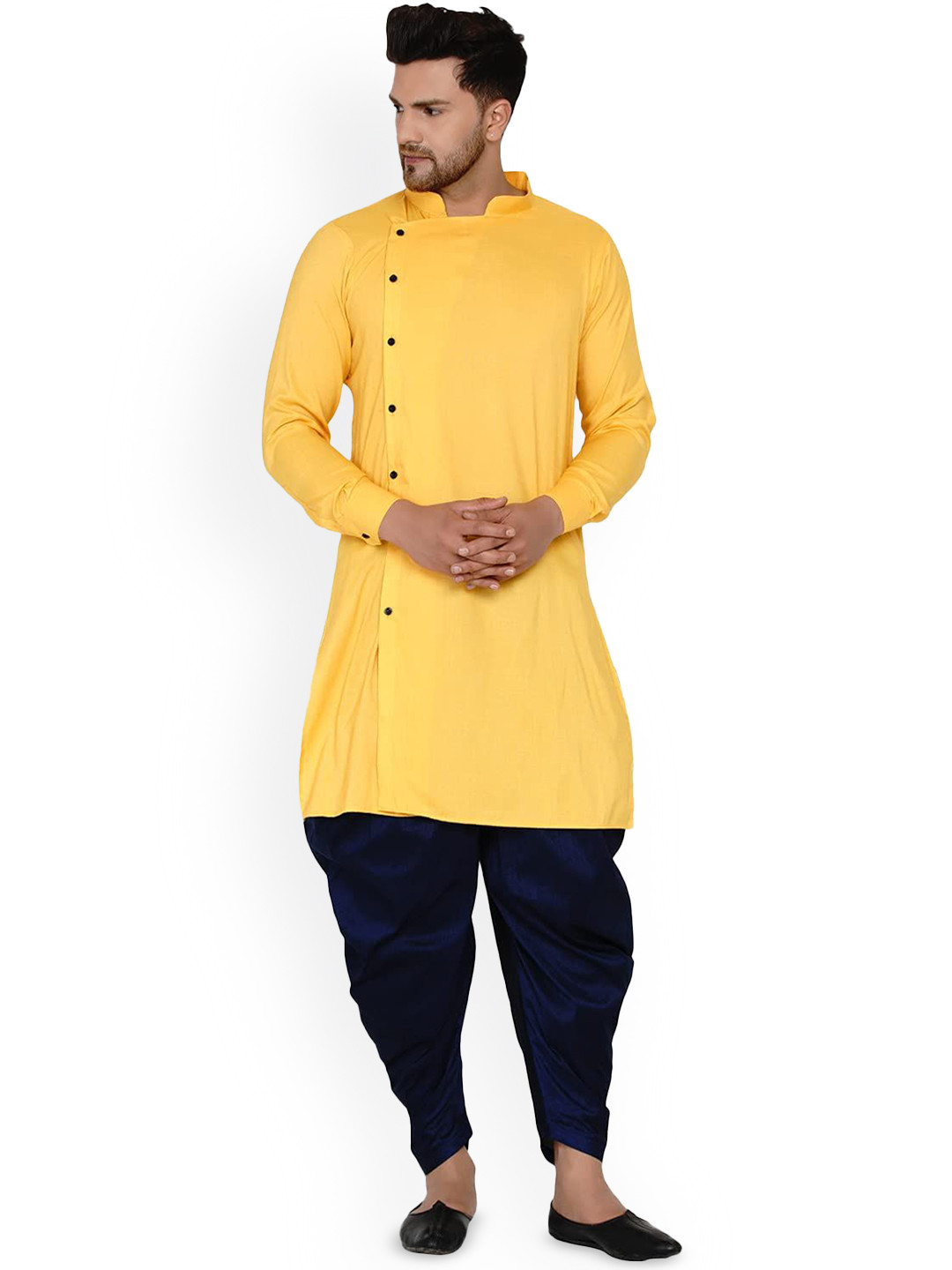 VEERA PARIDHAAN Men Angrakha Kurta with Churidar