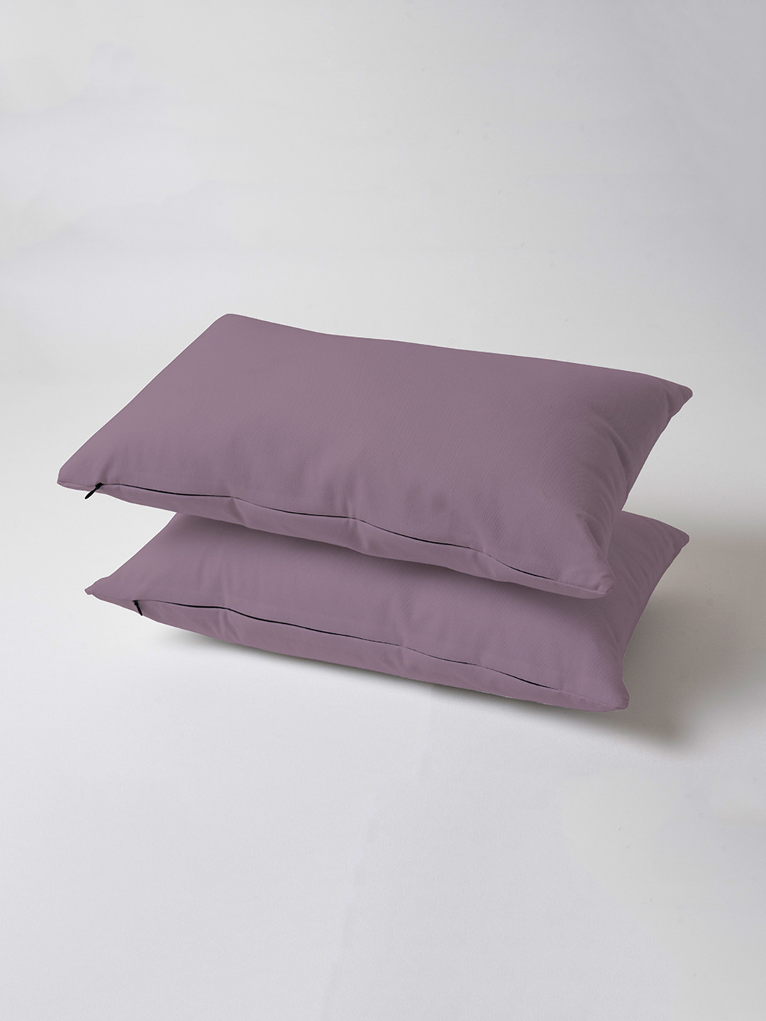 SKANDA FAB Lilac Purple 2Pcs Pure Cotton Sofa Cushions