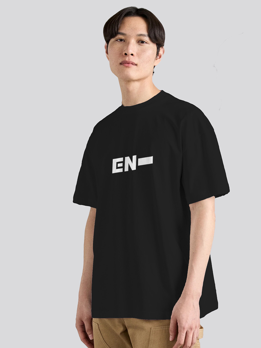 The Korhean Store Unisex Enhypen Logo Streetwear Regular Fit Graphic Printed Cotton Tshirt
