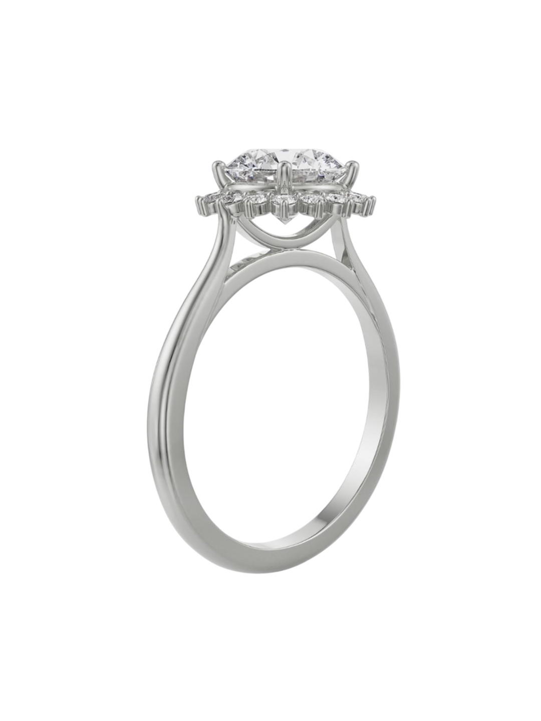Emori Sunkissed Halo Lab Diamond Ring in 18KT Gold