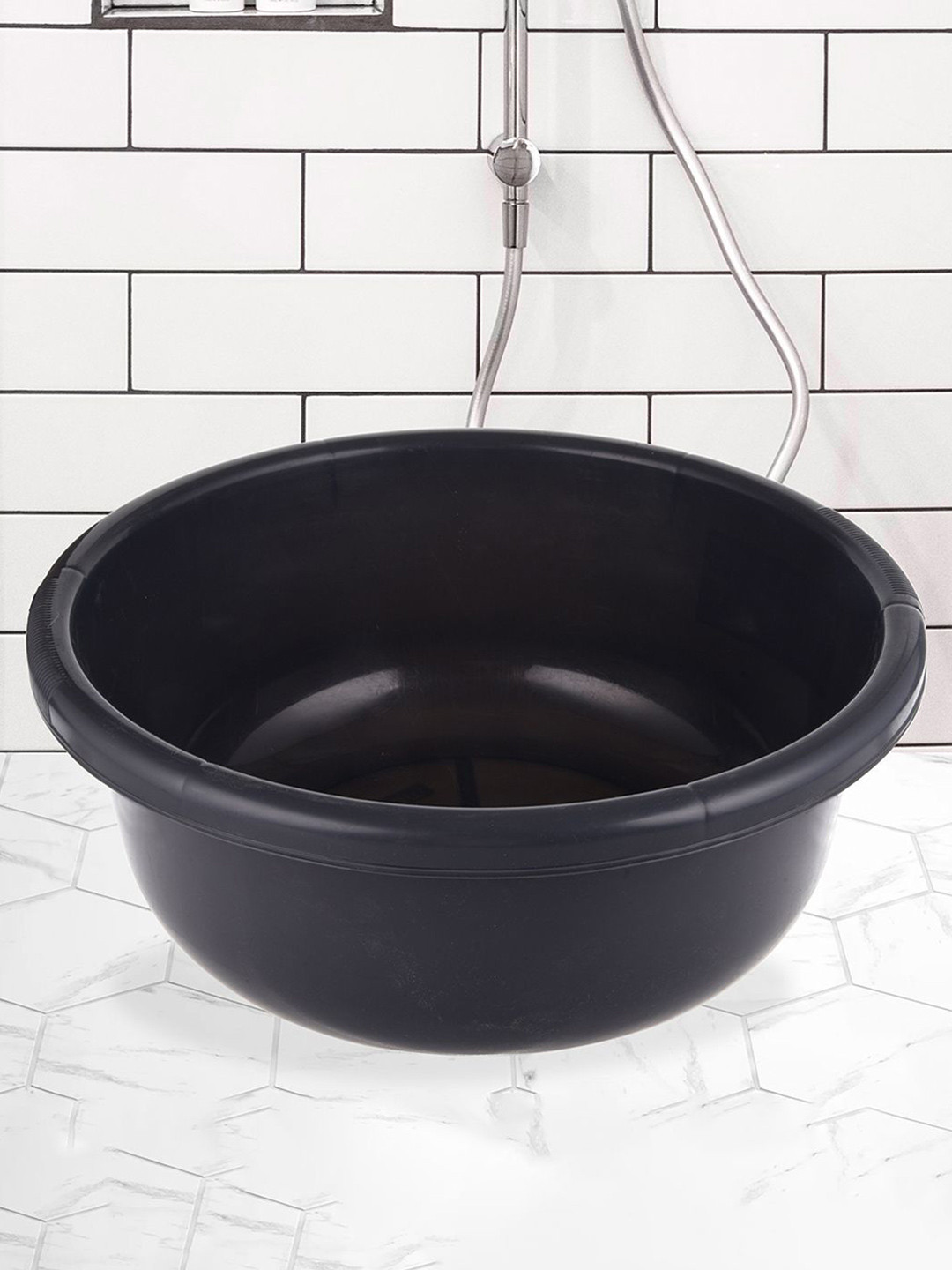 Kuber Industries Kids Grey Durable Plastic Bath Tub