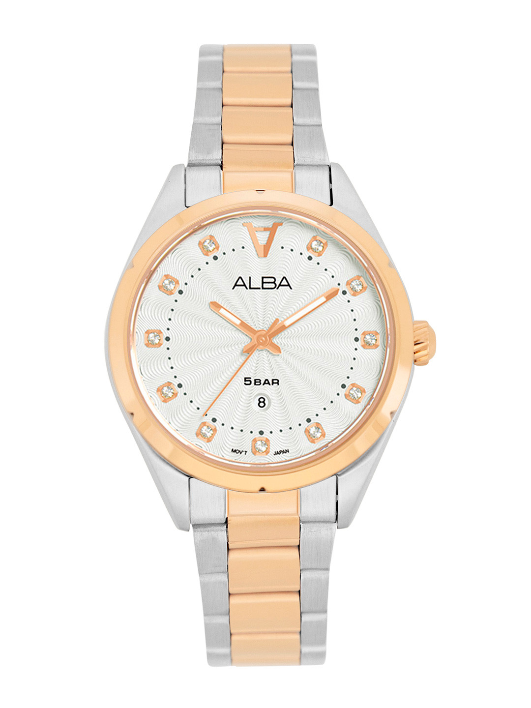 Alba by seiko Women White Ripple Watch-AH7BP6X1