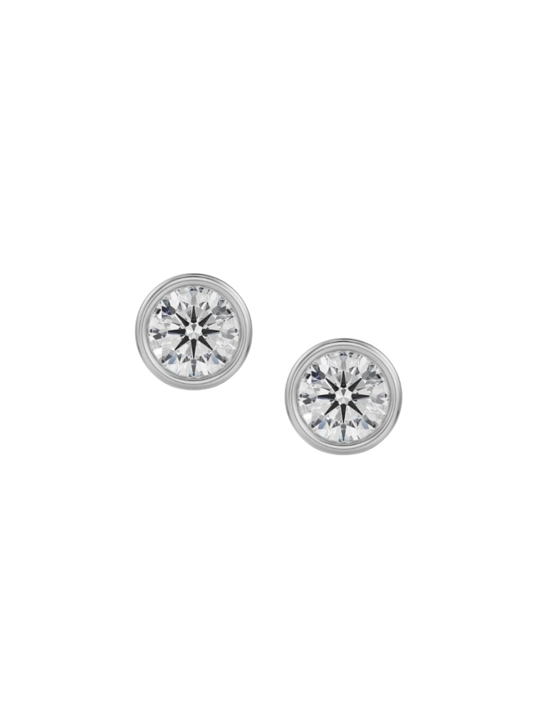 Emori 0.5 CT Solid Round Lab Diamond Earring in 18KT Gold