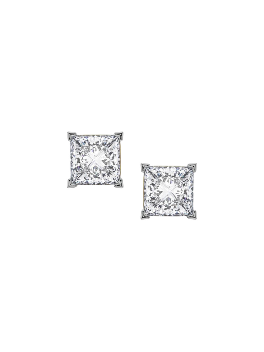 Emori 1.5 CT Classic Square Lab Diamond in 14KT Gold Earring