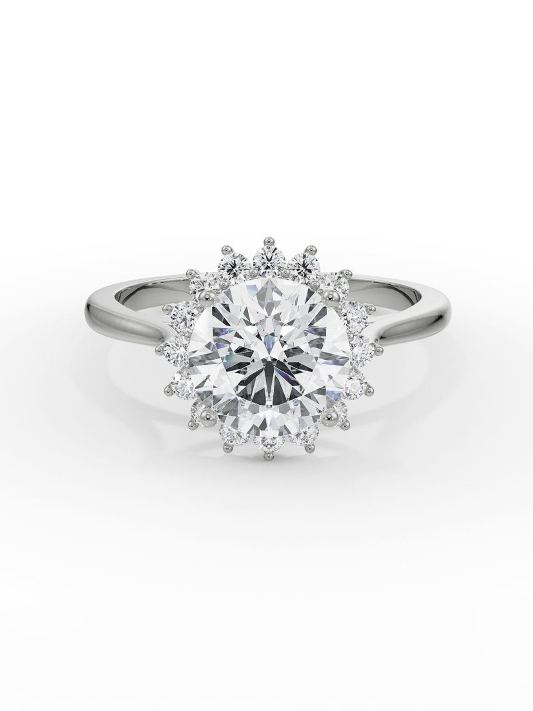 Emori Sunkissed Halo Lab Diamond in 14KT Gold Ring