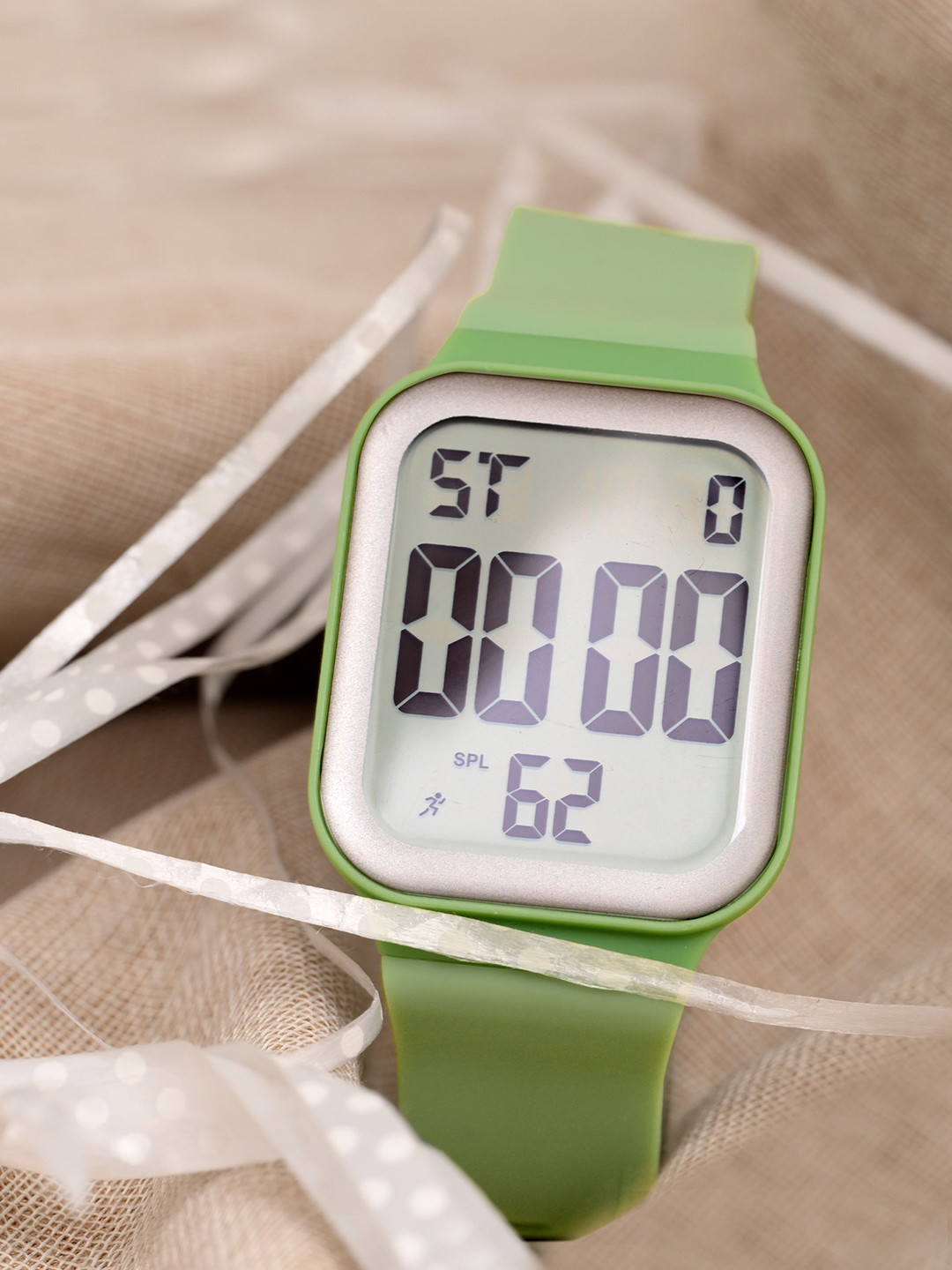 SWADESI STUFF Unisex Dial & Straps Digital Automatic Watch SDS 157 GREEN 9