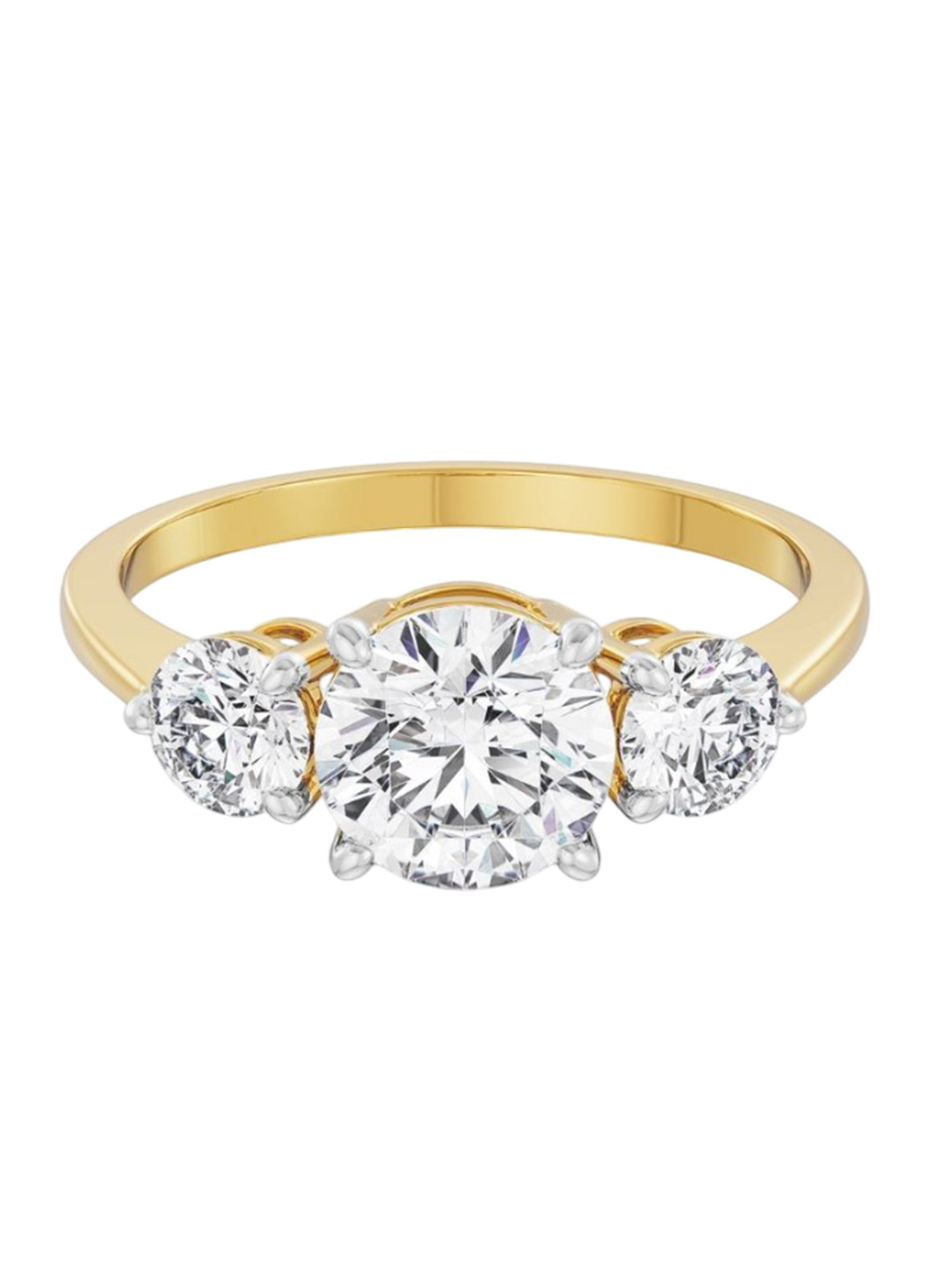 Emori Triple Sparkle Solitaire Lab Diamond in 14KT Gold Ring