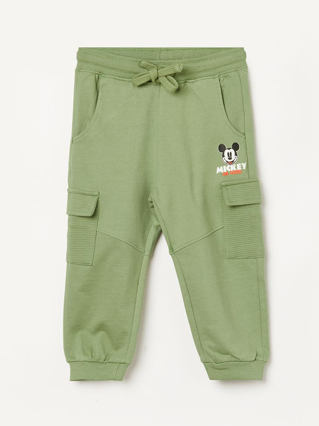 Juniors by Lifestyle Boys Mickey Mouse Printed Cotton Track Pants