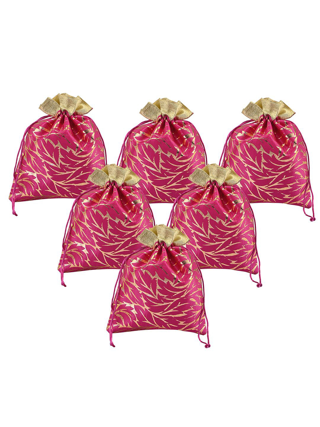 Kuber Industries 6 Pcs Potli Bag For Women & Girls Printed Potli Clutch