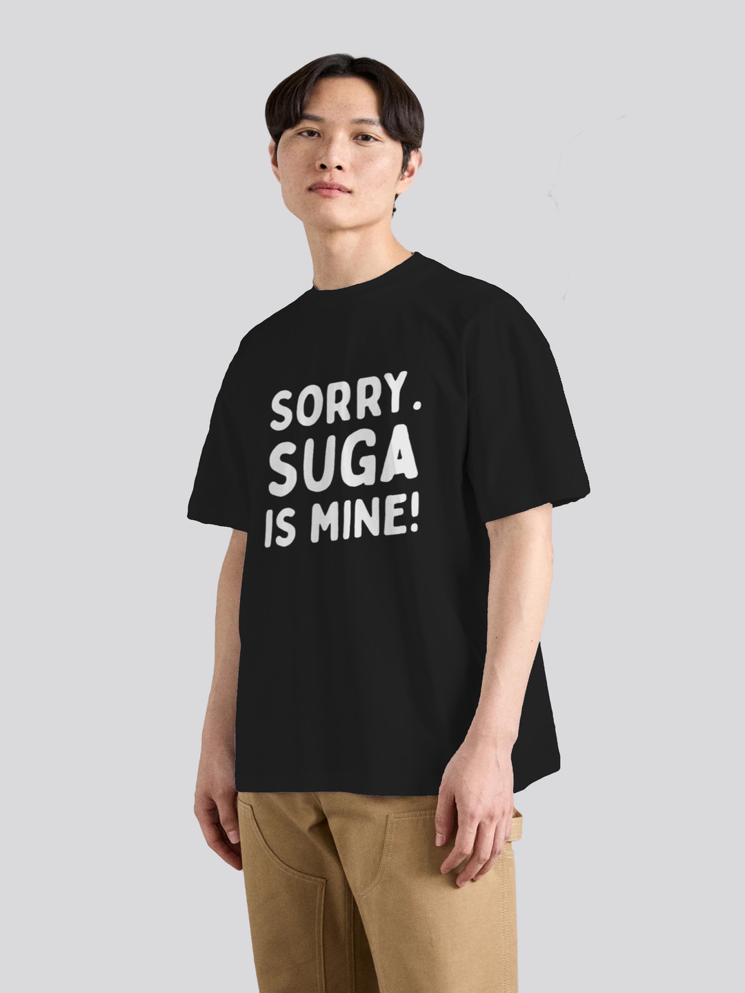 The Korhean Store Unisex BTS Suga Is Mine Streetwear Regular Fit Graphic Printed Cotton Tshirt