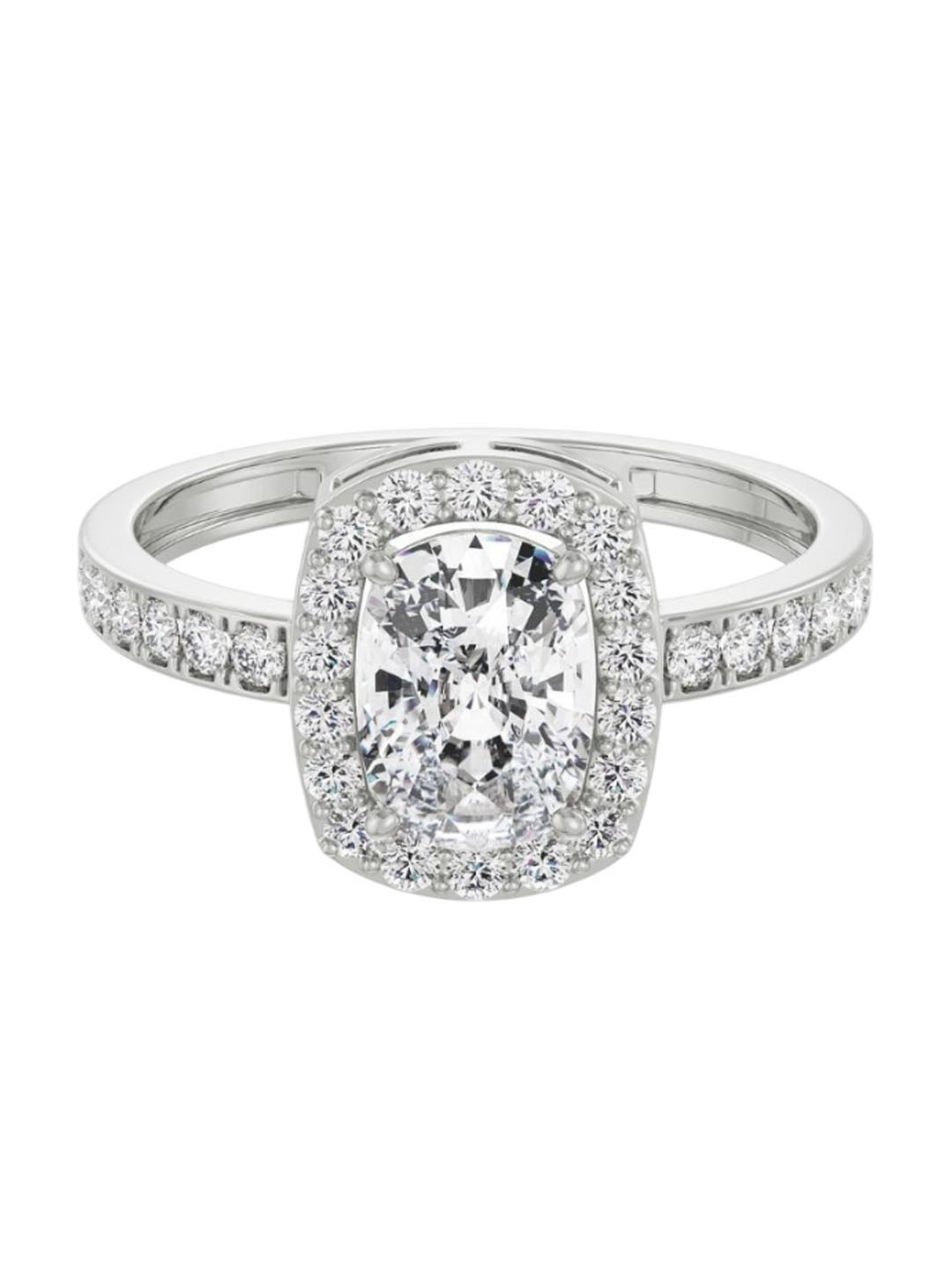 Emori Exquisite Cushion Sparkle Lab Diamond in 14KT Gold Ring