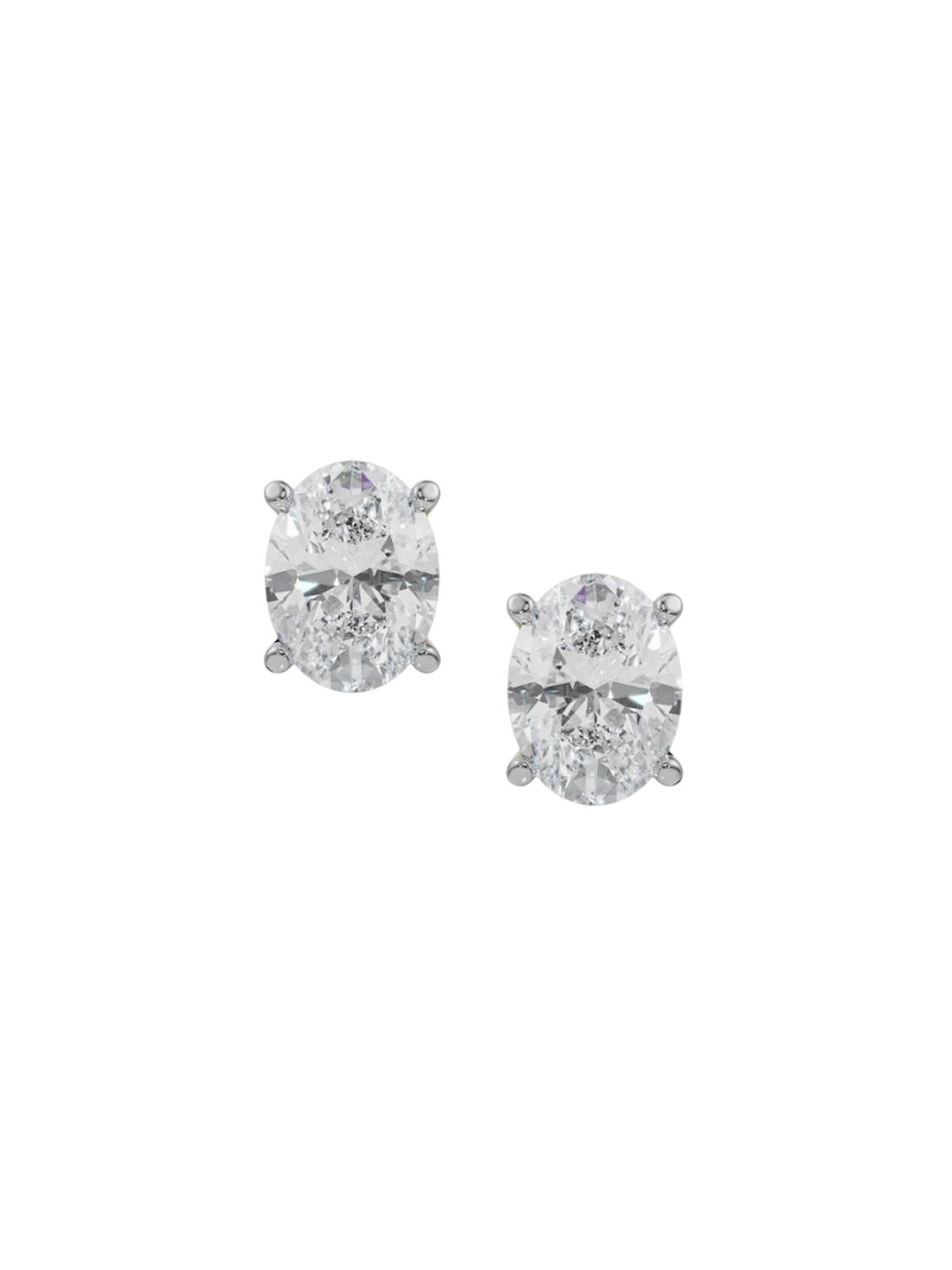 Emori 1 CT Oval Cut Breathtaking Lab Diamond Earring in 18KT Gold