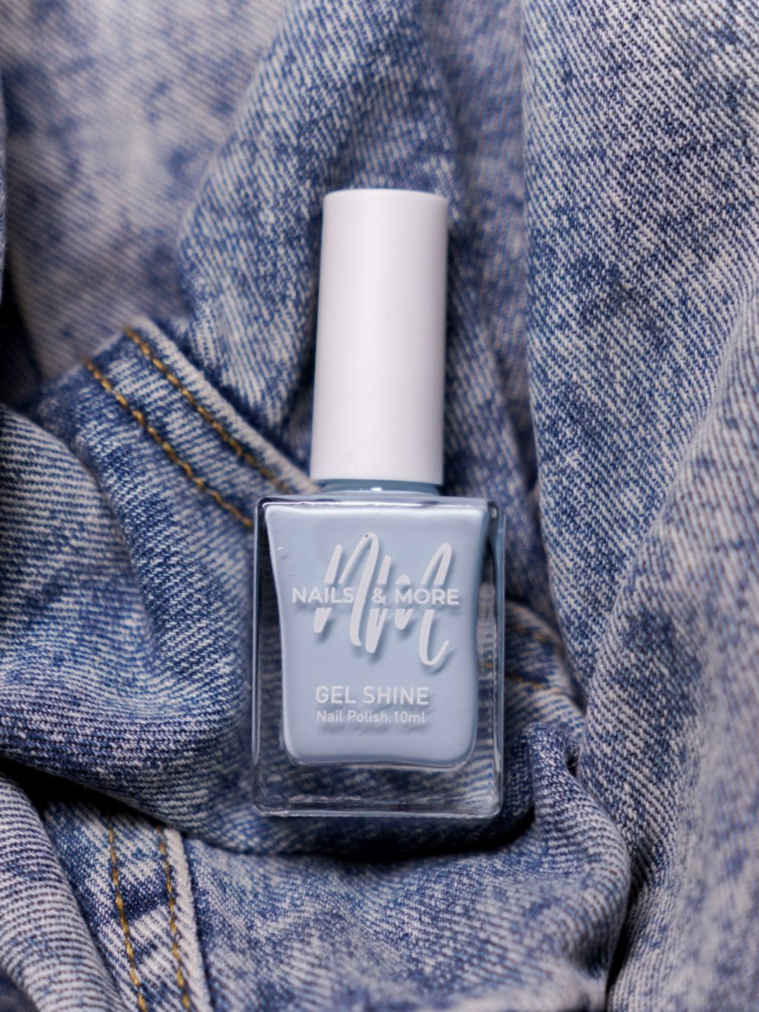 nails & more Gel Shine Glossy Argan Oil Long-Wearing Nail Polish - 10 ml - Baby Blue 35