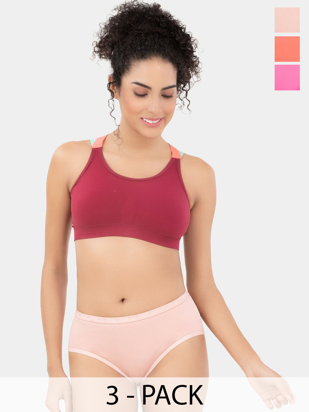 Trylo Pack Of 3 Women Mast Outer Super Soft Hipster Outer Elastic Briefs
