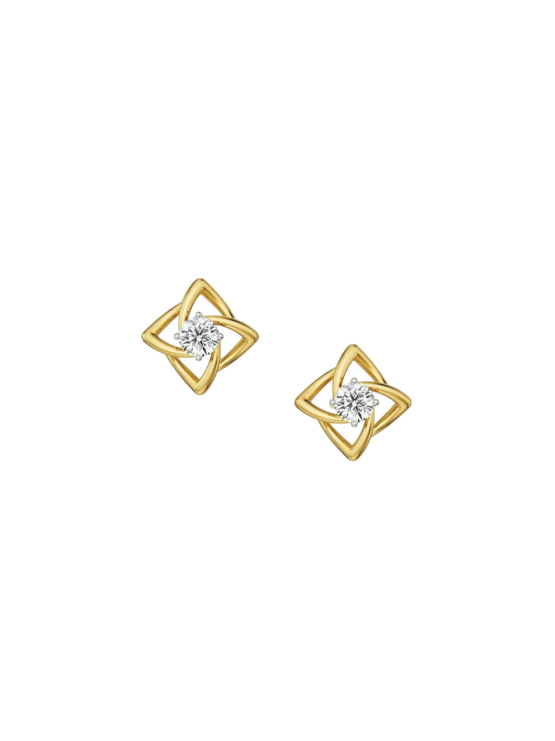 Emori Raha Solitaire Lab Diamond in 14KT Gold Earring