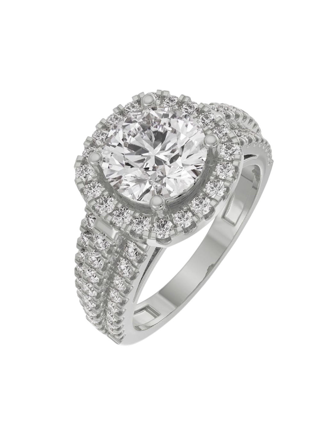 Emori Halo Cushion Lab Diamond Ring in 18KT Gold