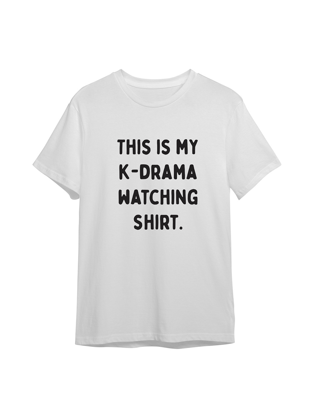 The Korhean Store Unisex This is My K-Drama Watching Streetwear Regular Fit Graphic Printed Cotton Tshirt