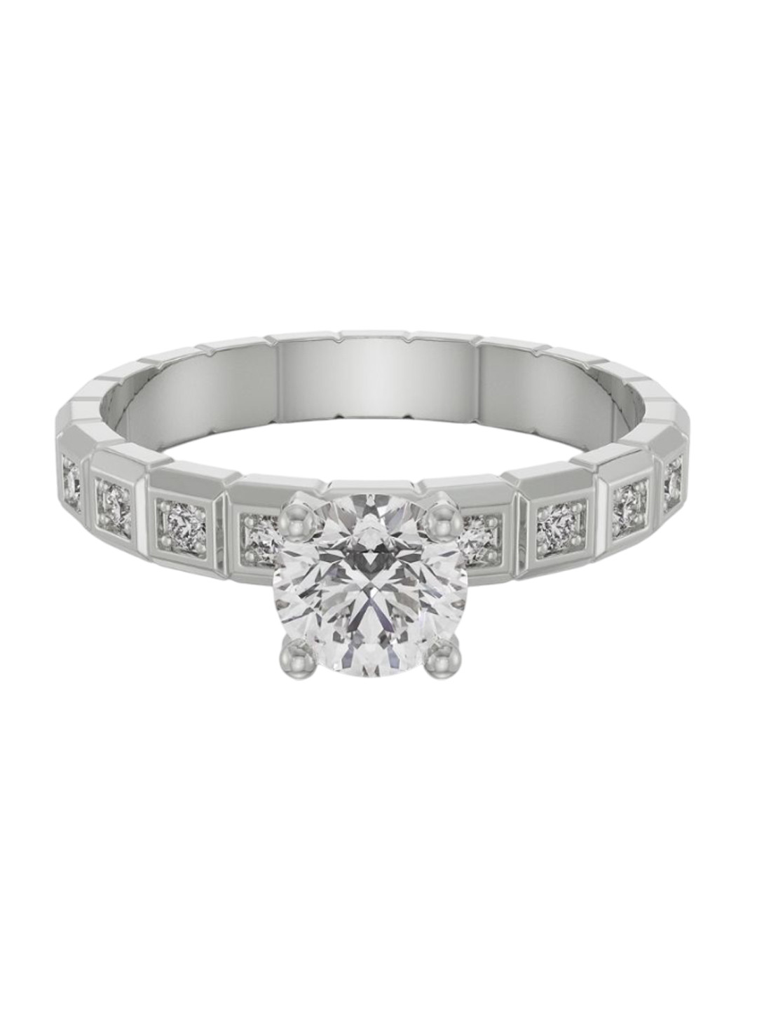 Emori Icy Pave Lab Diamond Ring in 18KT Gold