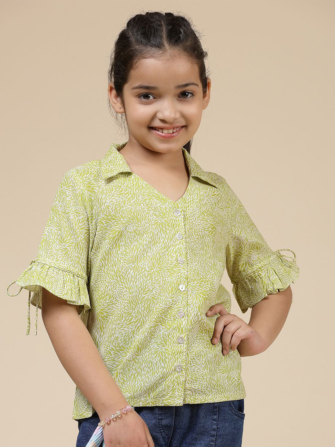 BAESD Tropical Print Tropical Shirt Style Top