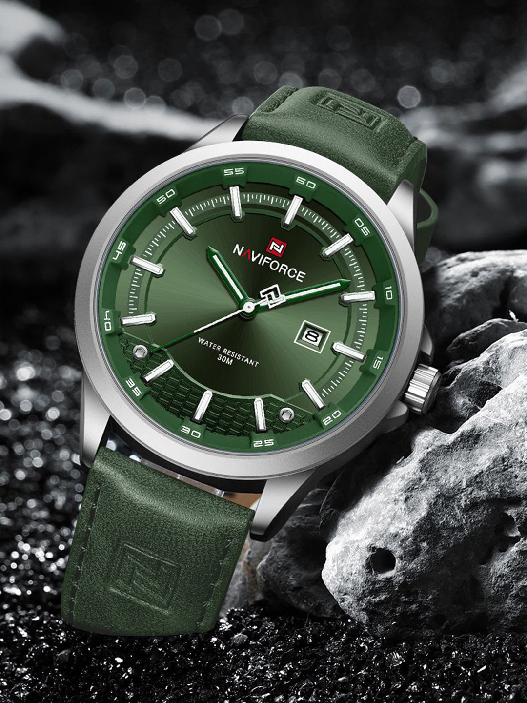 Naviforce Men Dial & Leather Straps Analogue Watch NF9248L_S GN GN