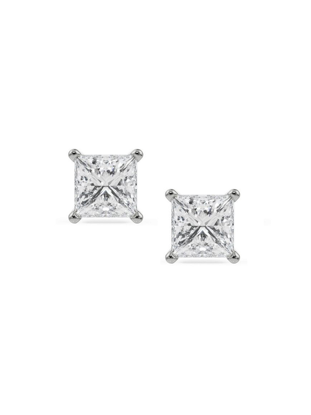 Emori 2 CT Timeless Princess Solitaire Lab Diamond Earring in 18KT Gold