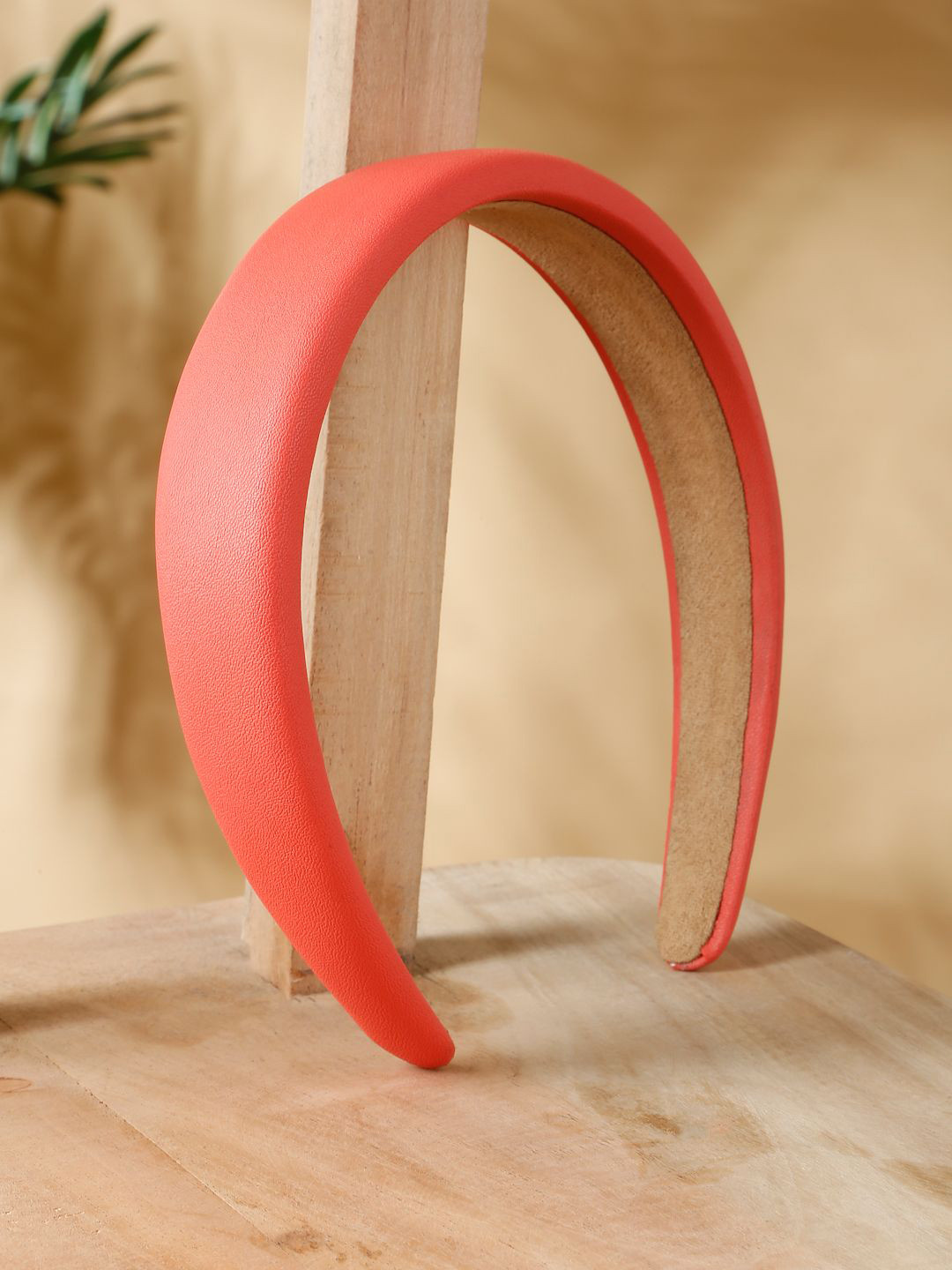 Stoln Women Solid Orange Broad Hair Band