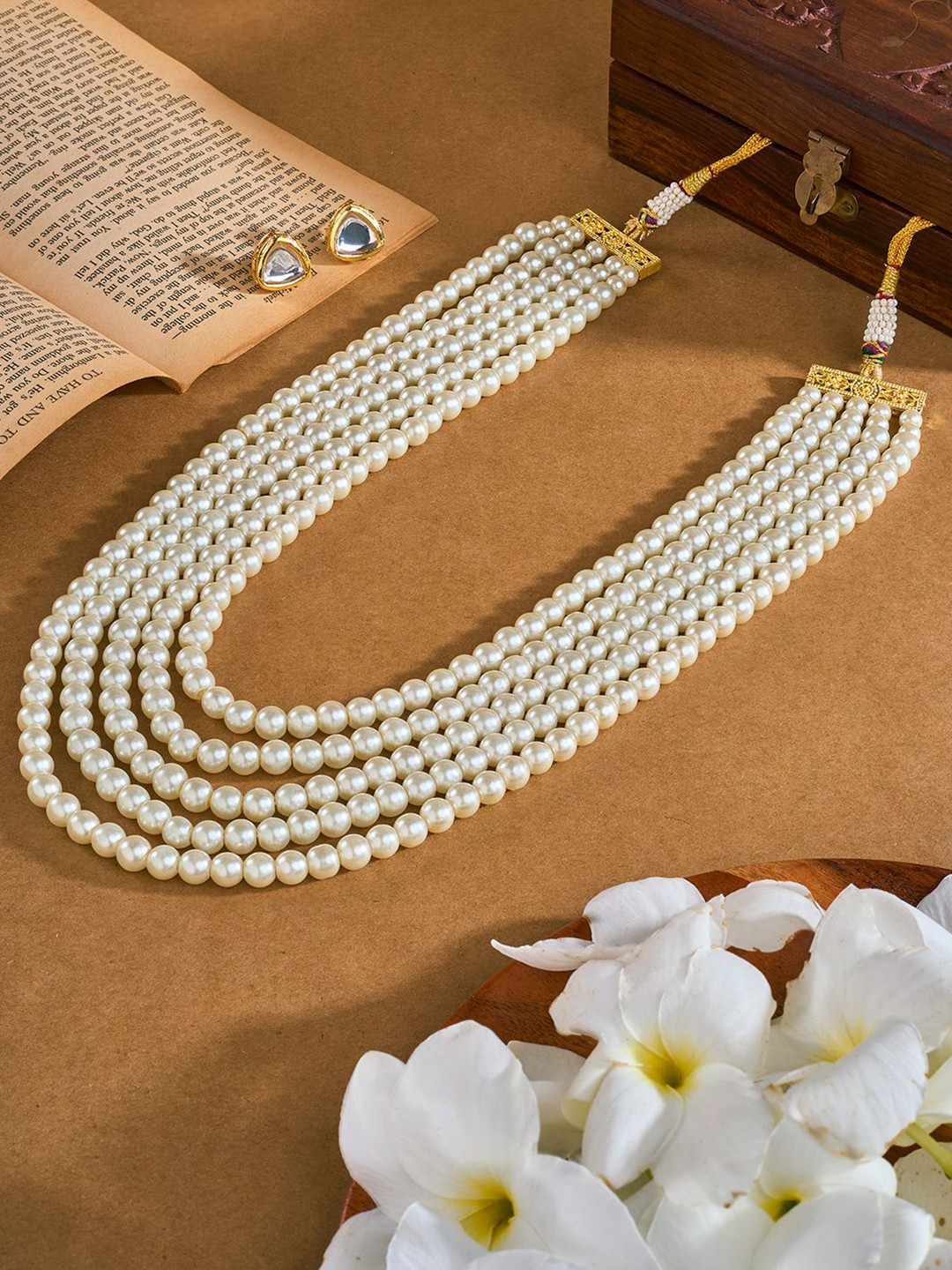 TEEJH Gold-Plated Adhuna Beaded Jewellery Set