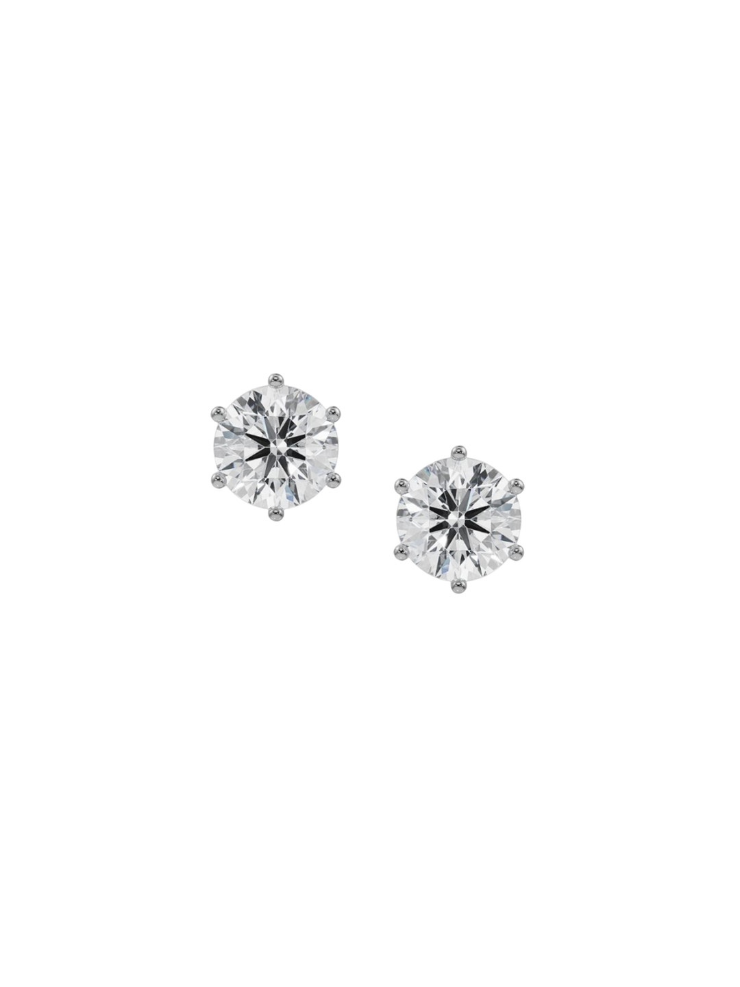 Emori 2 CT Versatile Solitaire Lab Diamond in 14KT Gold Earring