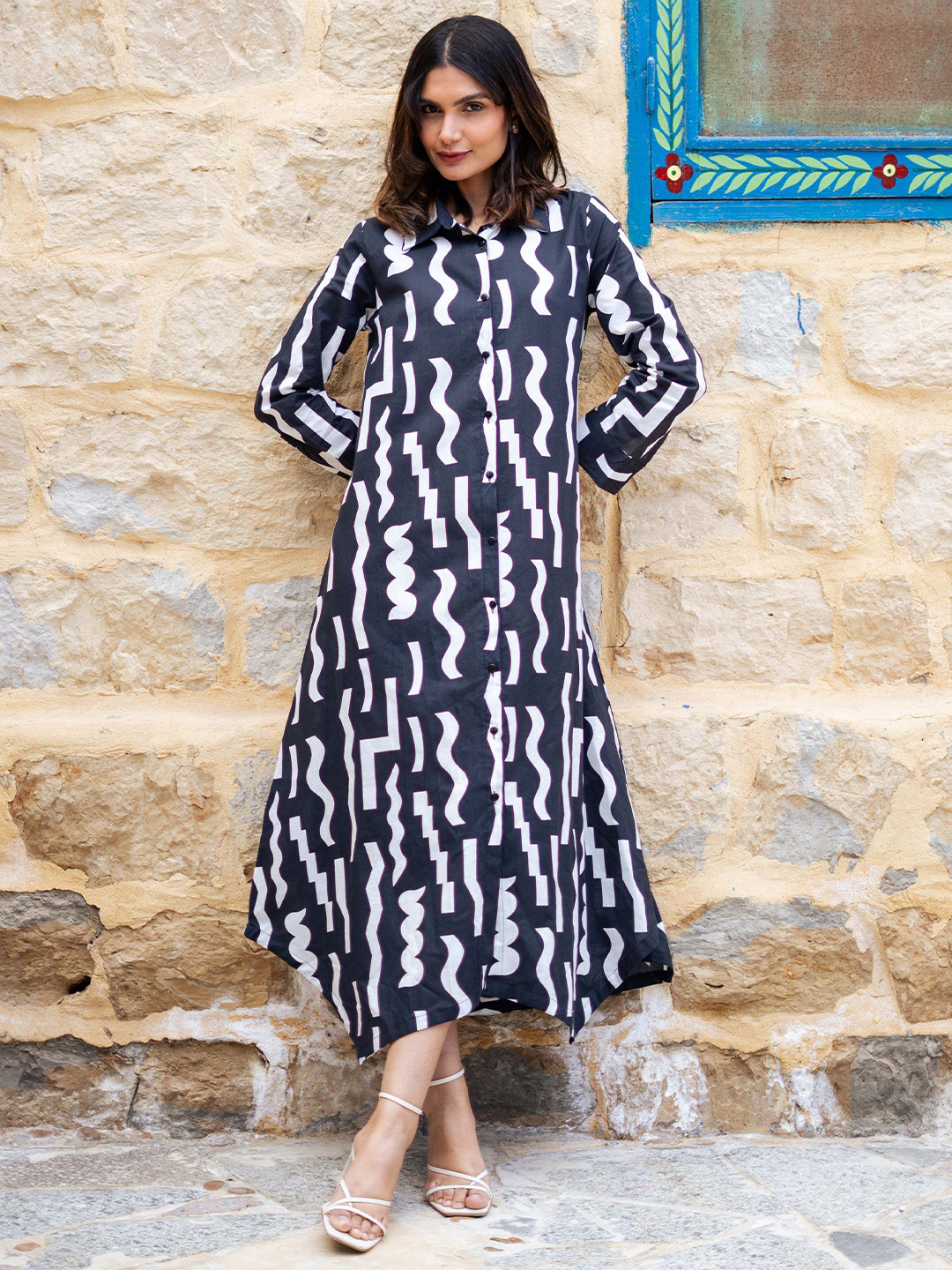 SANSKRUTIHOMES Print A-Line Dress