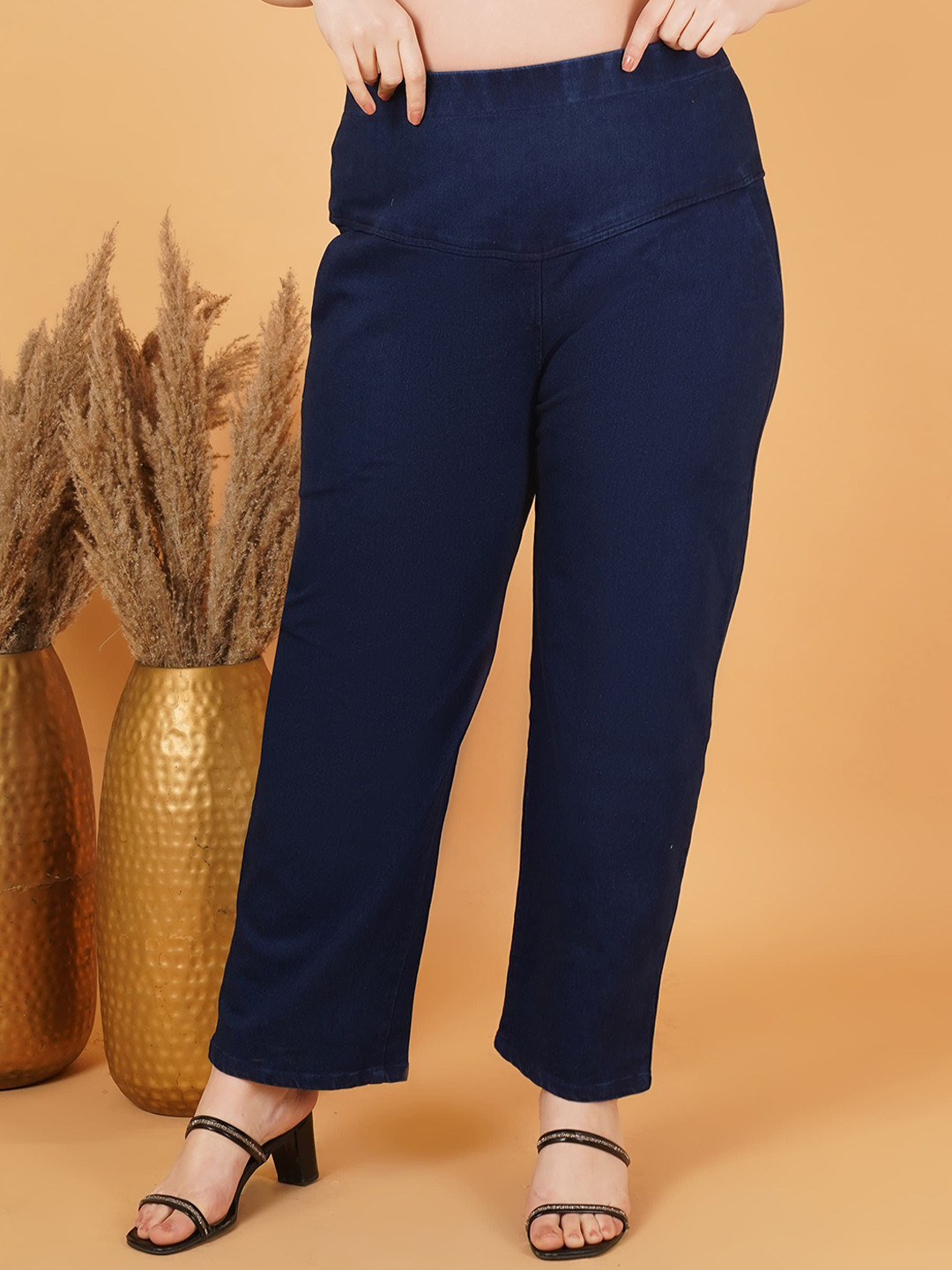 Indietoga Women's Plus Size Smart Stretchable Cotton Jeans