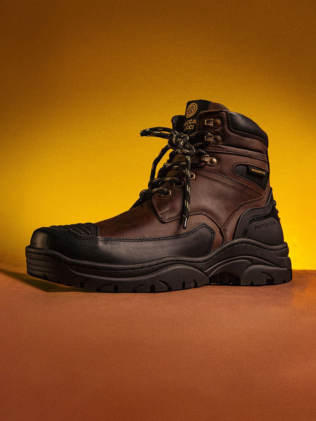 bacca bucci Men Protector Leather Motorcycle Boots