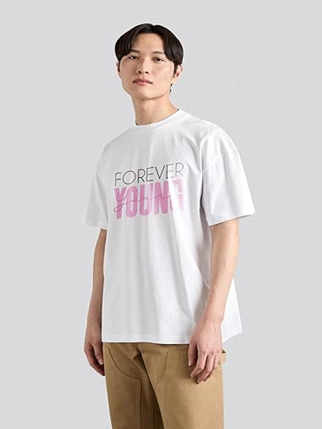 The Korhean Store Unisex BlackPink Forever Young Streetwear Regular Fit Graphic Printed Cotton Tshirt