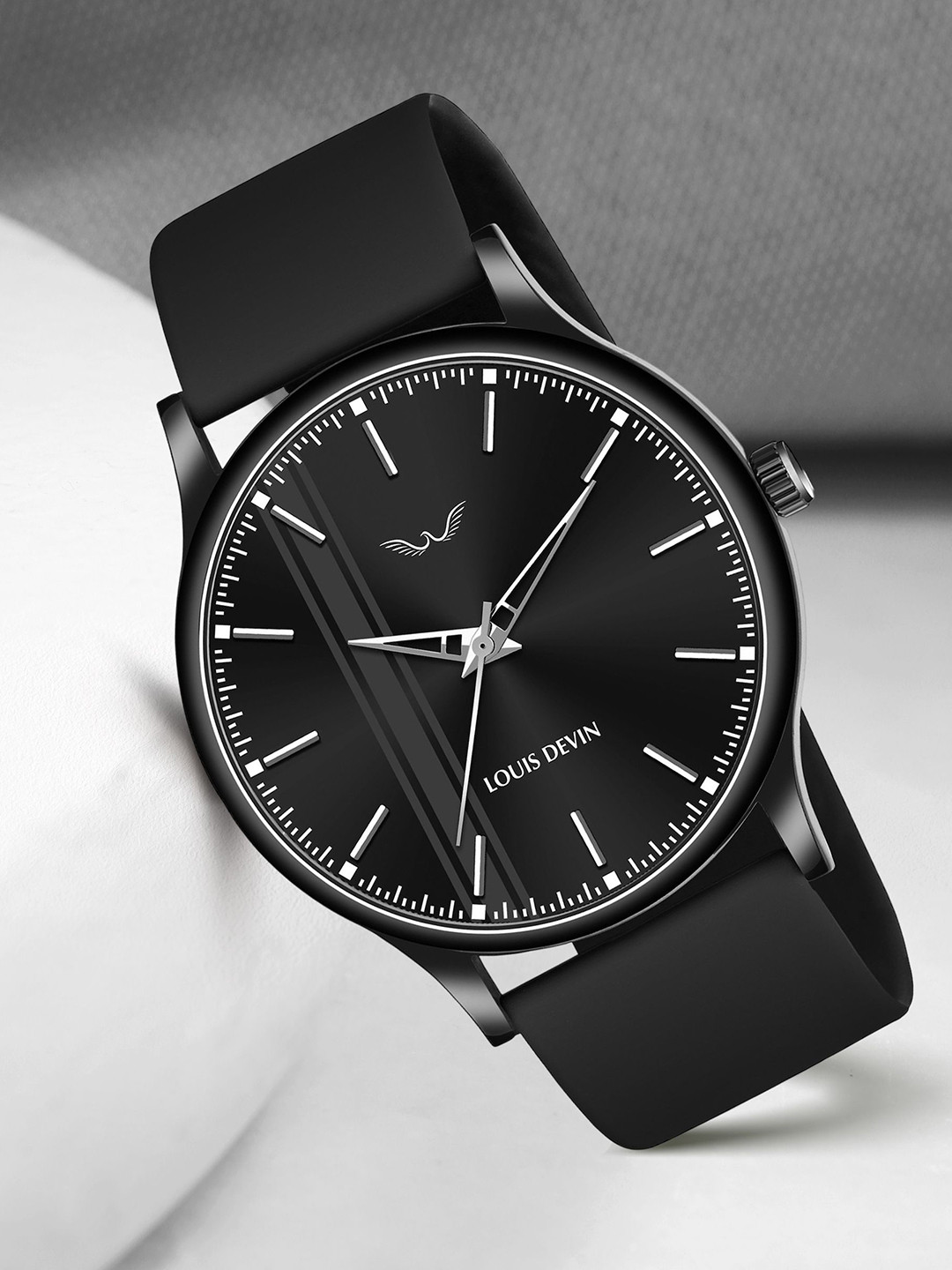 LOUIS DEVIN Men Brass Embellished Dial & Straps Analogue Watch LD-BK054-BLACK_NEW