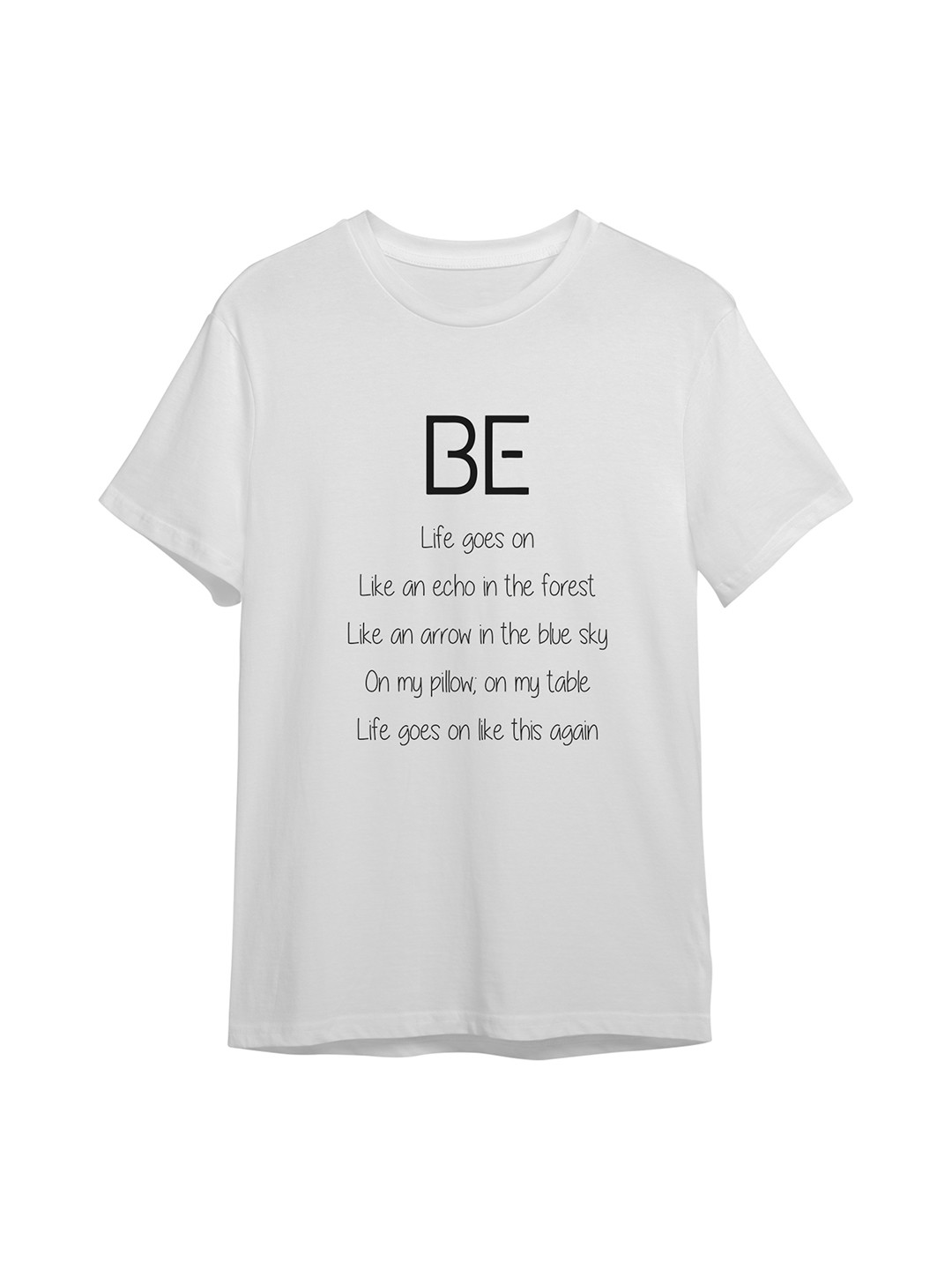 The Korhean Store Unisex BTS Be Life Goes On Streetwear Regular Fit Graphic Printed Cotton Tshirt