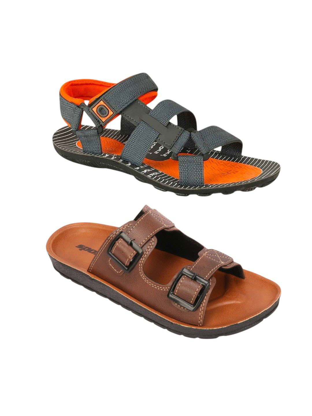 ORVAX Men Pack of 2 Comfort Sandals