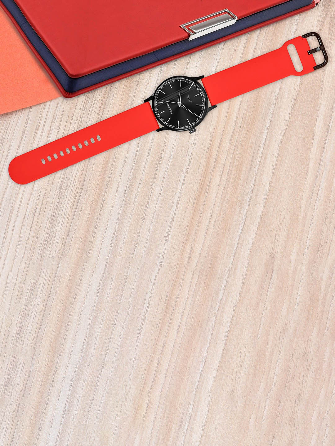 LOUIS DEVIN Men Brass Embellished Dial & Straps Analogue Watch LD-BK054-RED