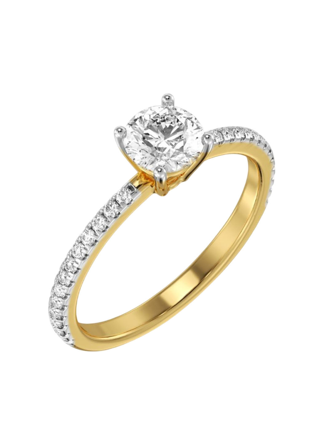 Emori Classic Solitaire Lab Diamond Ring in 18KT Gold