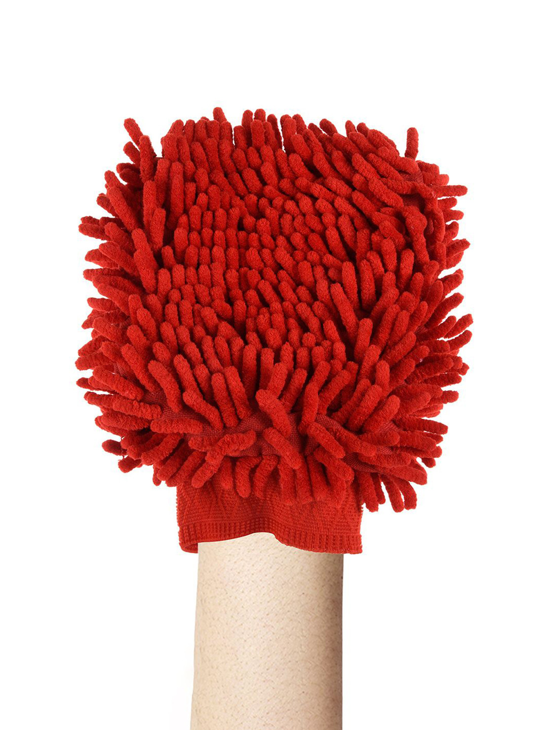 Kuber Industries Red Solid Microfiber Cleaning Waterproof Hand Duster Gloves