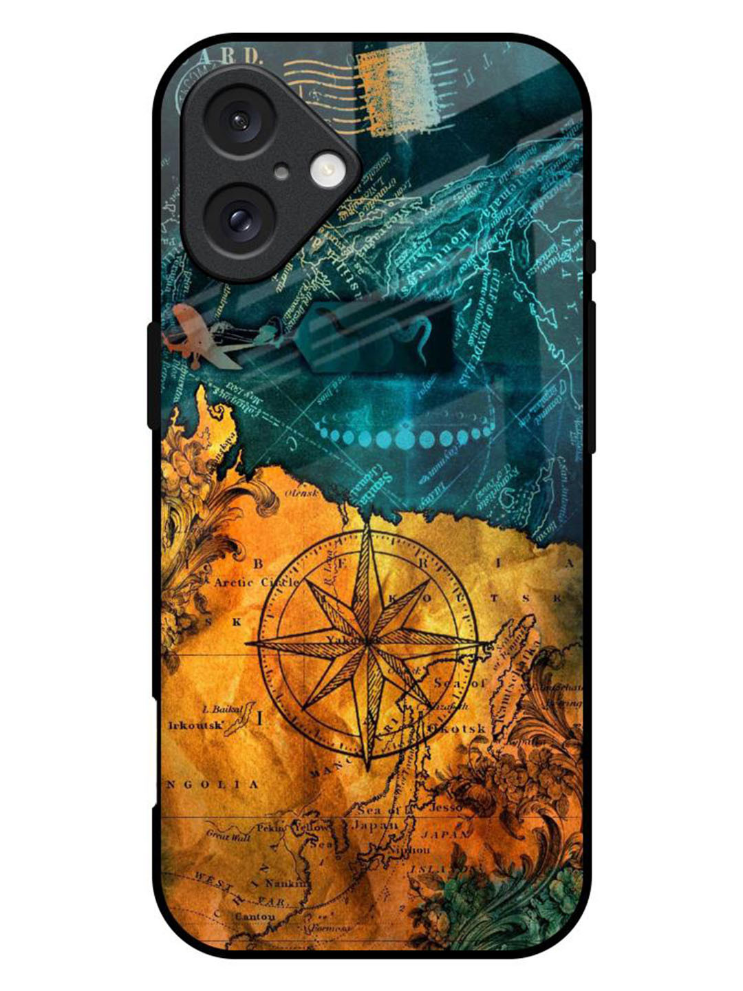 QRIOH Architecture Map Real Printed iPhone 16 Plus Back Case