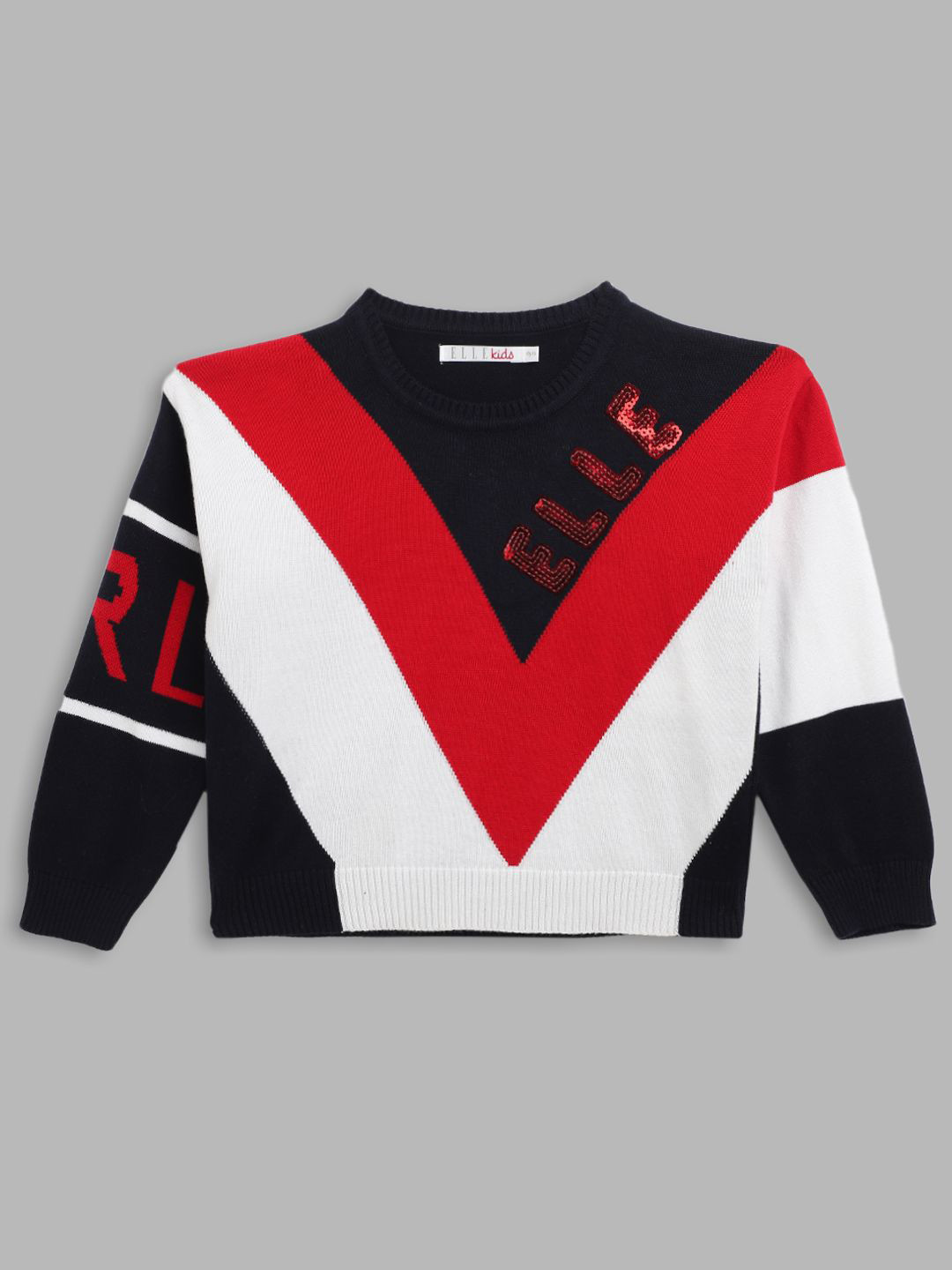 ELLE Girls Colourblocked Pullover