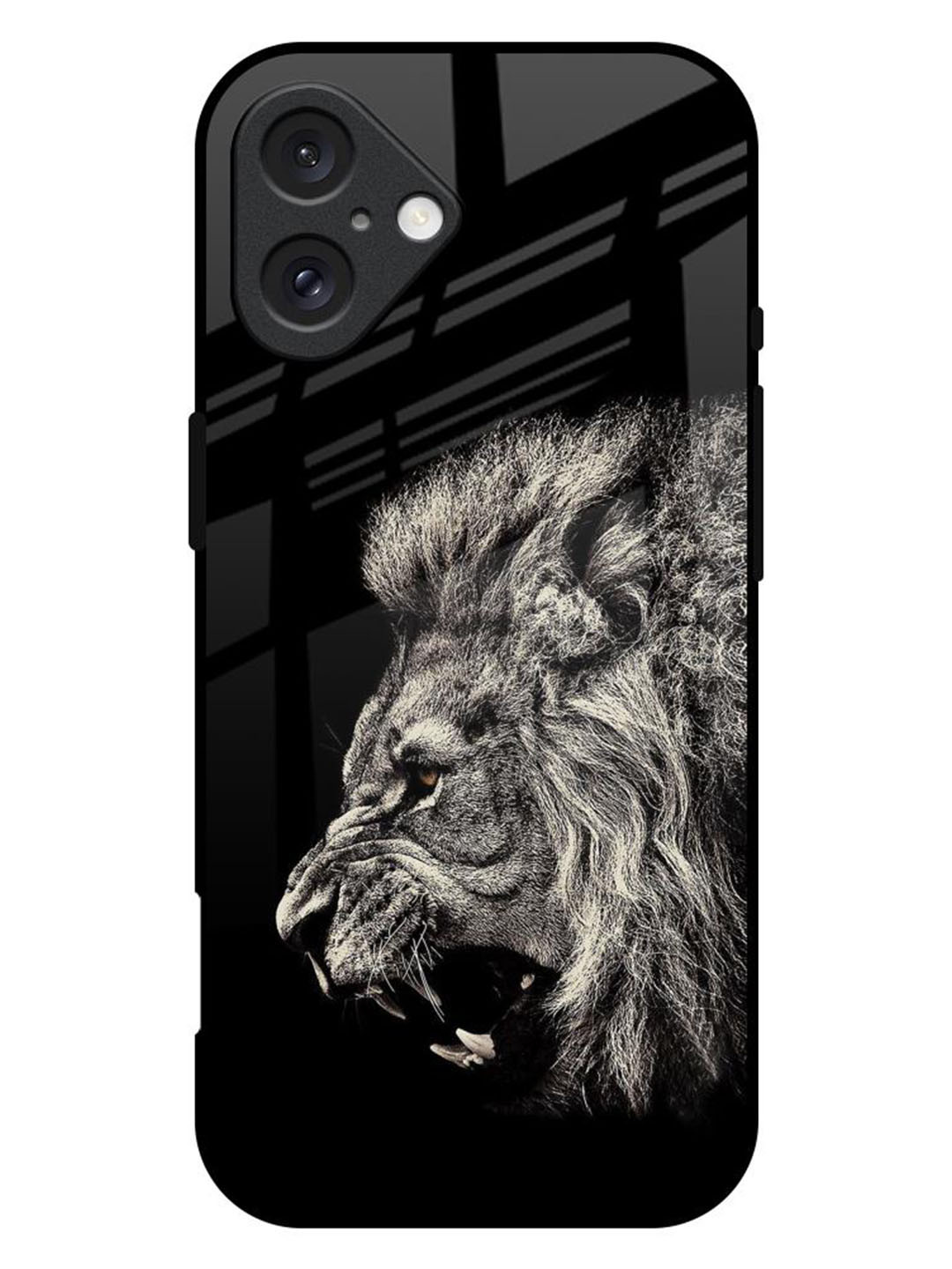 QRIOH Brave Lion Printed iPhone 16 Plus Back Case