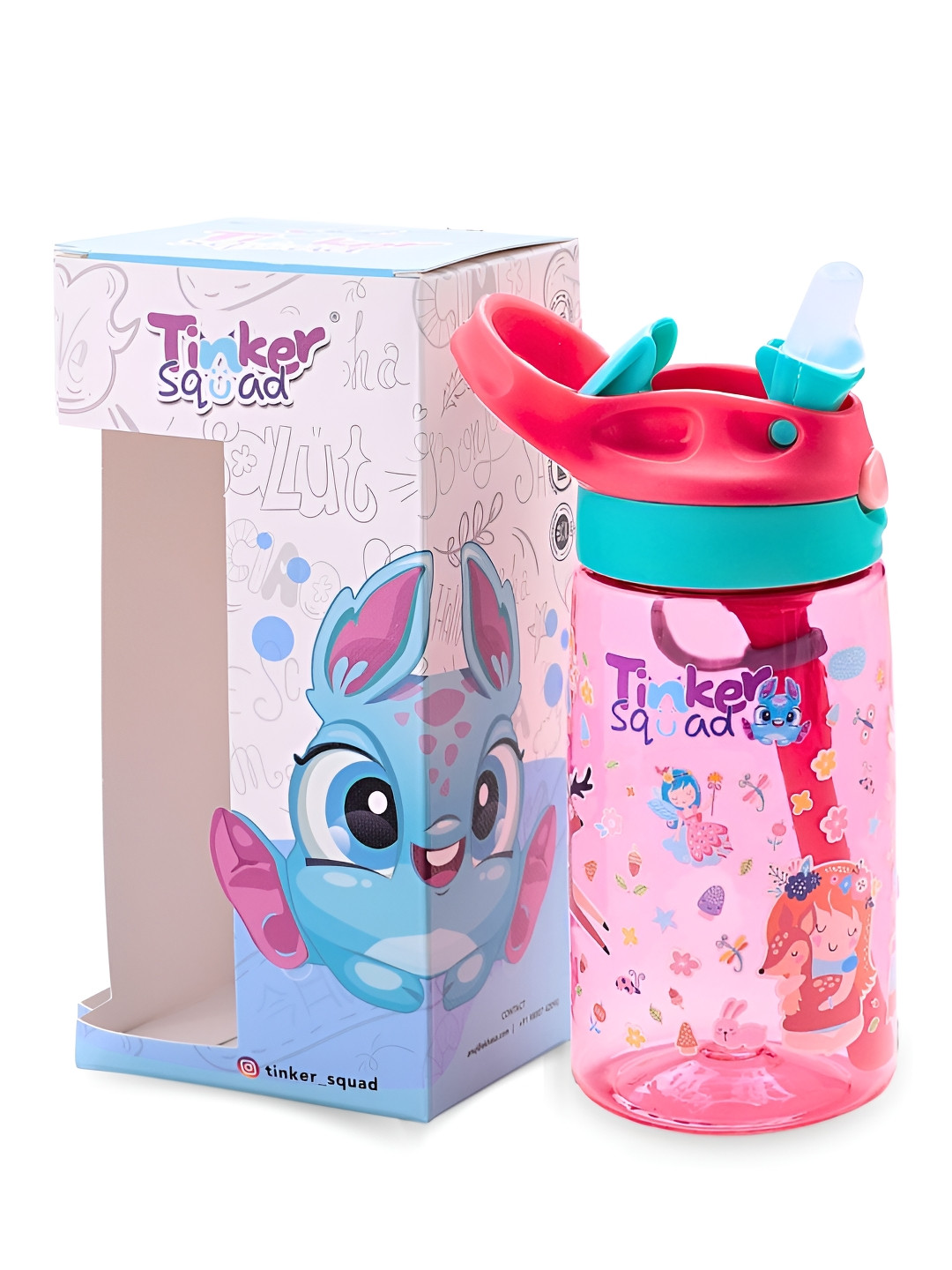 Tinker Squad Pink Conversational Tritan Spill Proof Sipper - 500ml