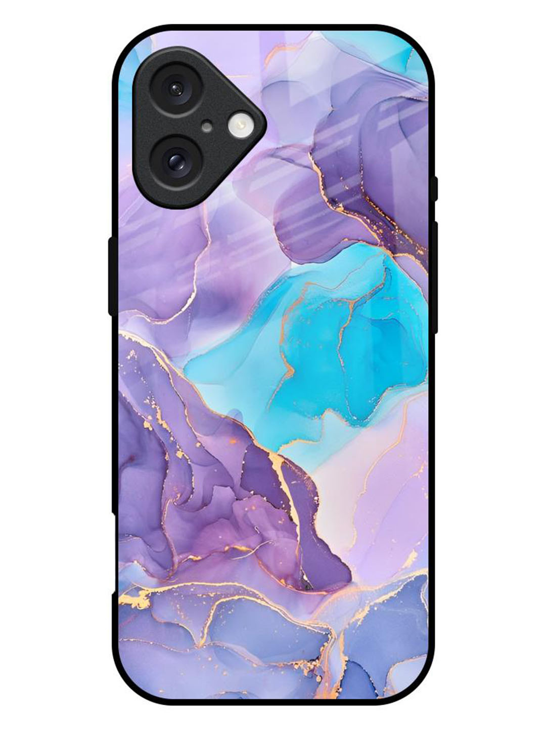 QRIOH Alcohol ink Marble Real Printed iPhone 16 Plus Back Case