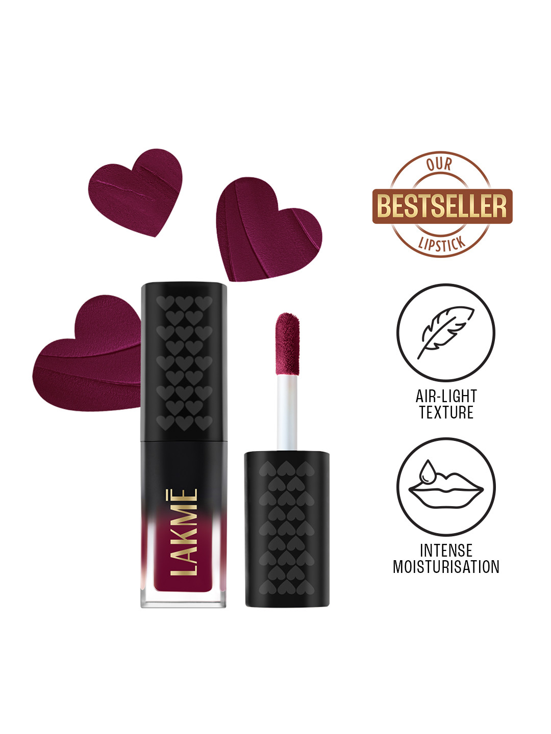 Lakme Xtraordin-airy Lip Mousse Mini With Velvet Matte Finish 1.8g - Dark Cherry