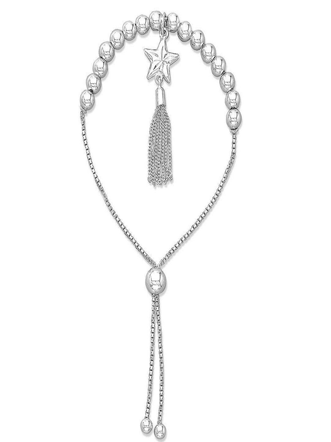 Taraash 925 Sterling Silver Star Link Bracelet