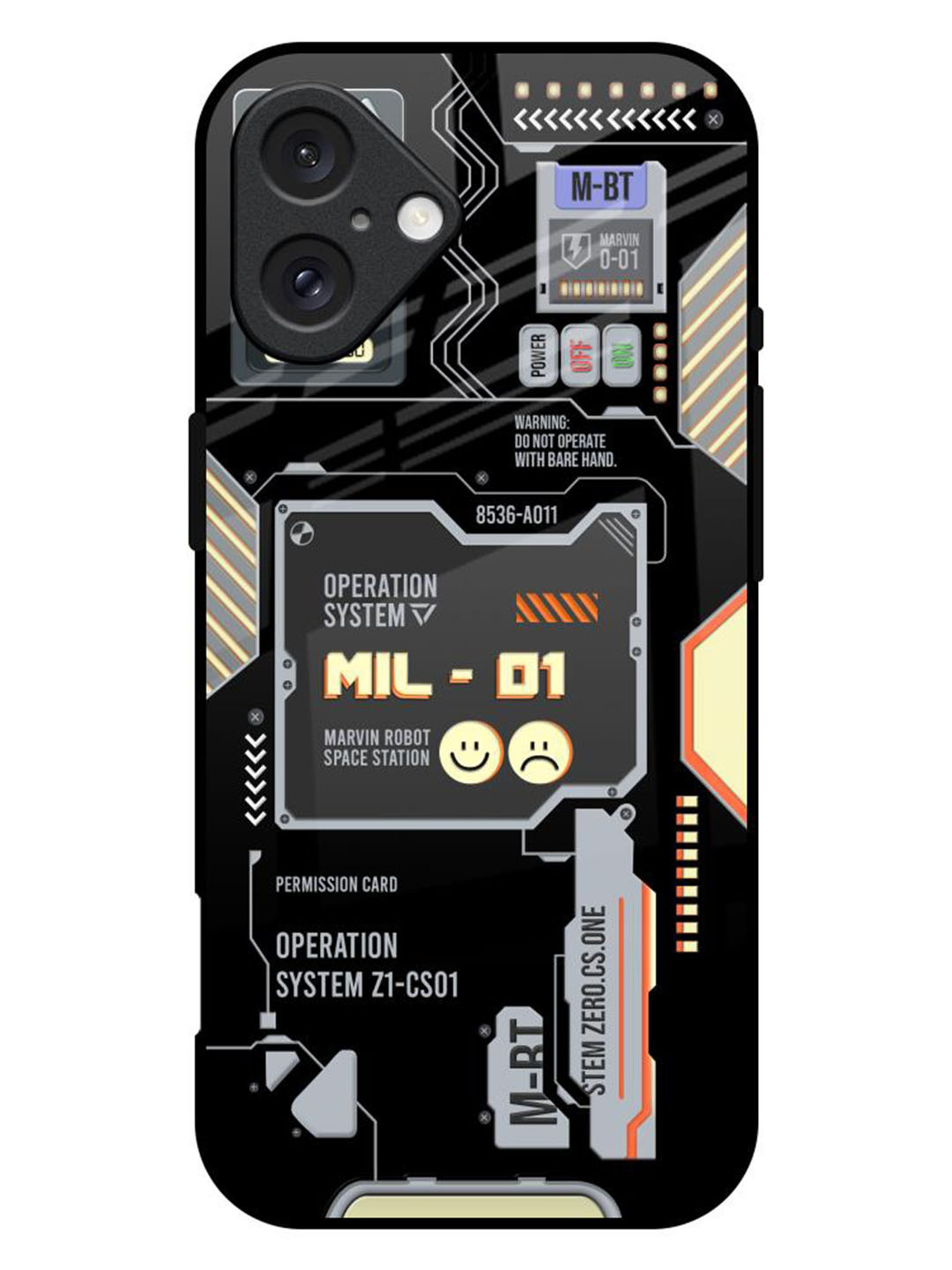 QRIOH Exposed Parts Printed iPhone 16 Plus Back Case