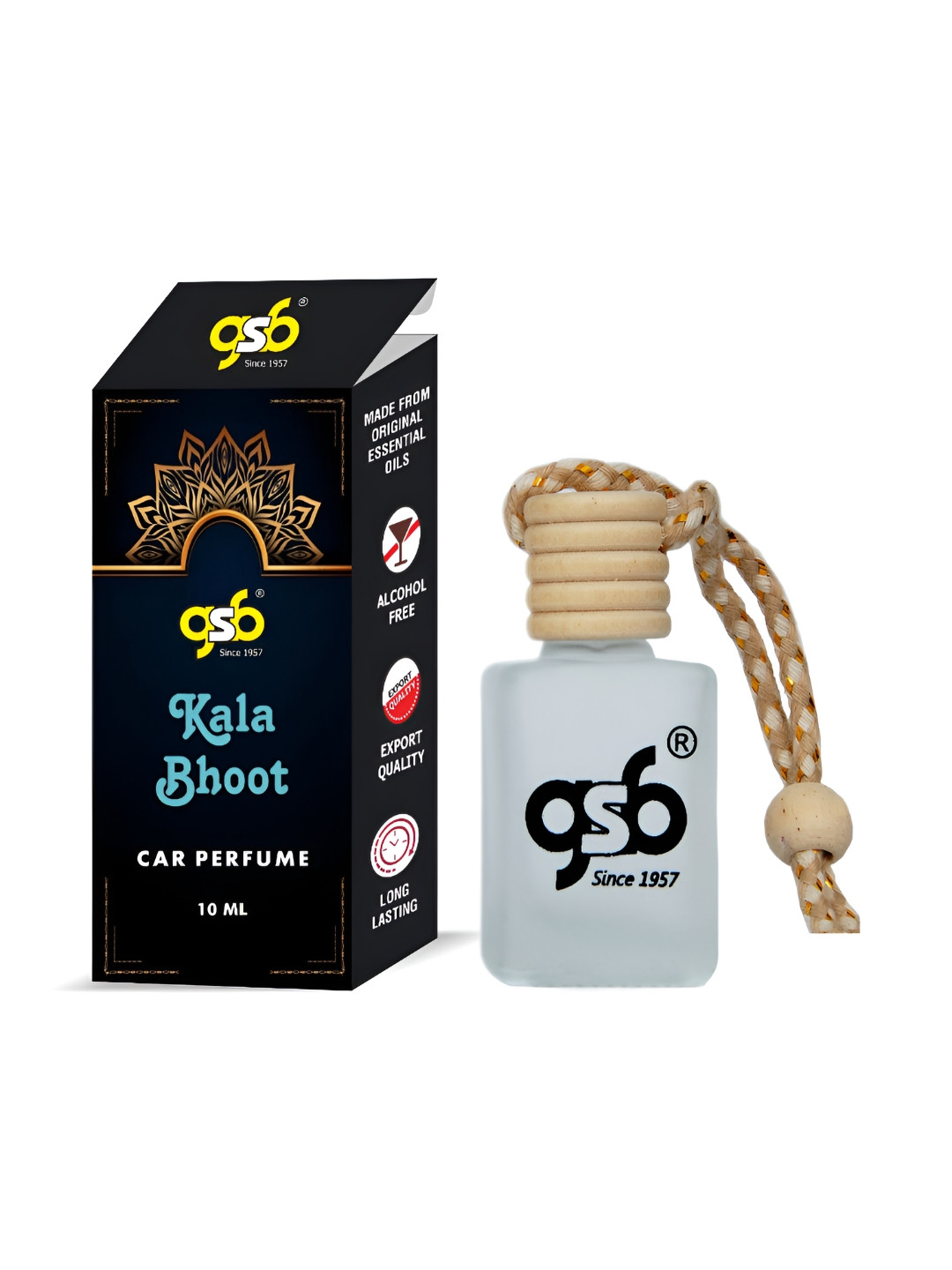 GSB Kala Bhoot Hanging Car Air Freshener - 10 ml